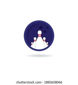 Bowling vector template icon design