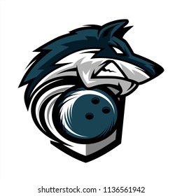  Bowling Wolf Team Logo