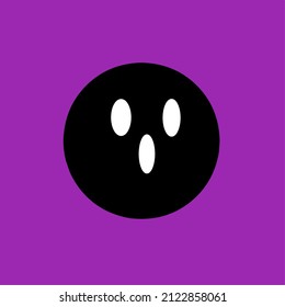 bowlingball flat design purple background