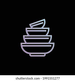 Icono de vector de gradiente azul de bolos