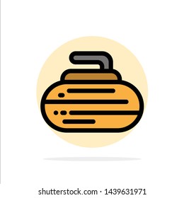 Bowls, Curling, Equipment, Sport Abstract Circle Background Flat color Icon