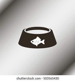Bowls for food animals icon.