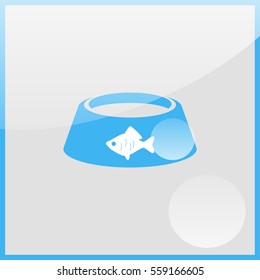 Bowls for food animals icon.
