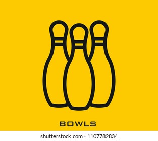 Bowls icon signs