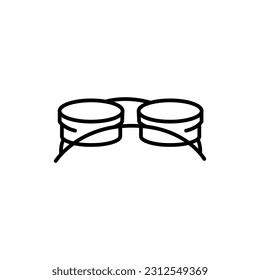 Bowls for pets black line icon. Pictogram for web page, mobile app, promo.
