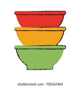bowls vector illustration