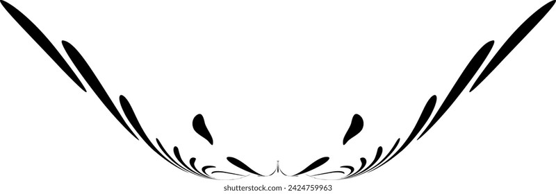 Bowlshaped frame of halftone curved drops. Vector.