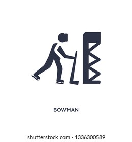 bowman isolated icon. Simple element illustration from hockey concept. bowman editable logo symbol design on white background. Can be use for web and mobile.