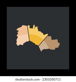Logotipo creativo del mapa de la ciudad de Bowal