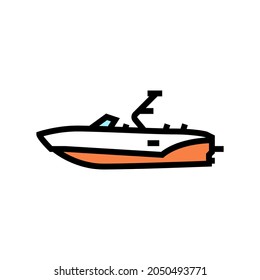 bowrider boat color icon vector. bowrider boat sign. isolated symbol illustration svg