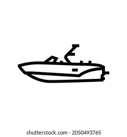 bowrider boat line icon vector. bowrider boat sign. isolated contour symbol black illustration svg