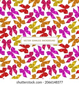 The Bows.  Abstract hand drawn seamless pattern on white  background for typography, textiles or packaging design.