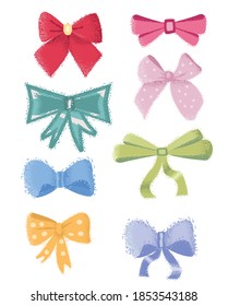 bows for Christmas boxes vector