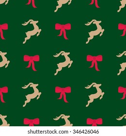 bows and deer  seamless background