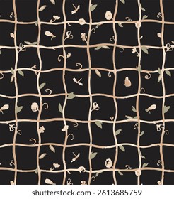 Bows and hearts seamless pattern . gift Vector graphics.
