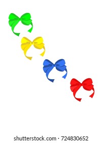 Bows on white background