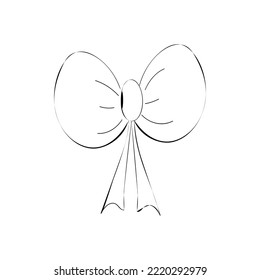 Bows on white background vector decorative design elements