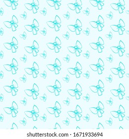 Bows pattern, illustration, vector on white background.