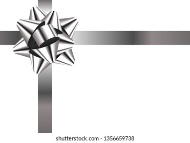 bows ribbon - silver