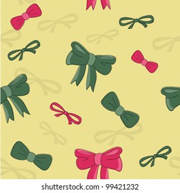 Bows seamless pattern. Vector illustration