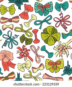 bows seamless vector background