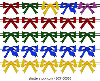Bows stripes.