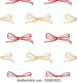 Bows vector seamless pattern