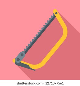 Bowsaw icon. Flat illustration of bowsaw vector icon for web design