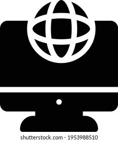 icono plano de glifo vector bowser