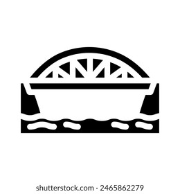 bowstring bridge glyph icon vector. bowstring bridge sign. isolated symbol illustration