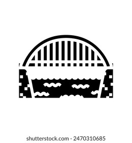 bowstring bridge glyph icon vector. bowstring bridge sign. isolated symbol illustration