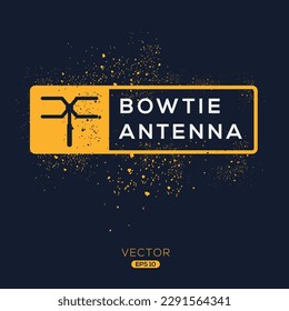 (Bowtie antenna) Icon, Vector sign.