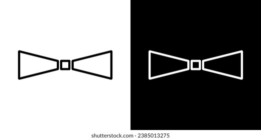 Bowtie of black vector icon. Vintage necktie, design for any purposes.