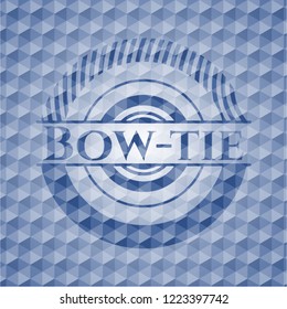 Bow-tie blue polygonal emblem.