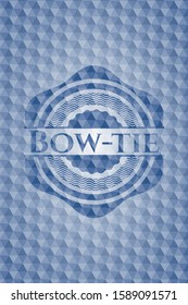 Bow-tie blue polygonal emblem. Vector Illustration. Detailed.