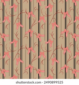 Bowtie Breeze seamless vector pattern