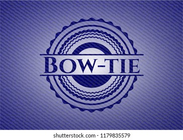 Bow-tie with denim texture