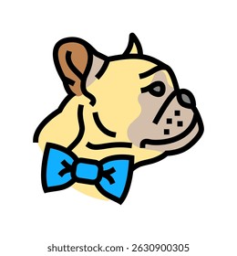 bowtie dog competition show color icon vector. bowtie dog competition show sign. isolated symbol illustration