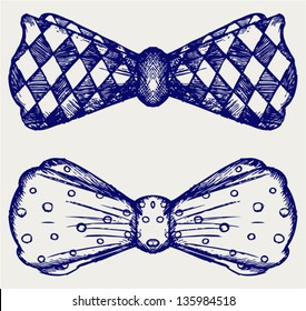 Bow-tie. Doodle style