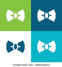 Bow-Krawatte Flat vier Farbe minimale Icon Set