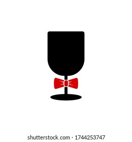 ilustración de diseño de vector de vidrio bowtie