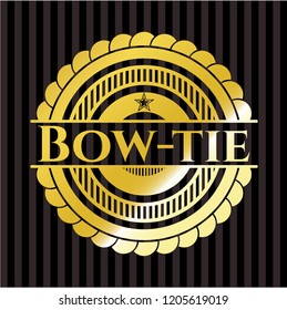 Bow-tie golden emblem or badge
