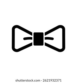 Bowtie icon. Accessory, suit, elegance concepts. Outlined vector design isolated illustration.