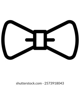 bowtie icon with black outline style