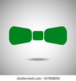 Bowtie icon. Flat style.Grey background. Vector illustration.