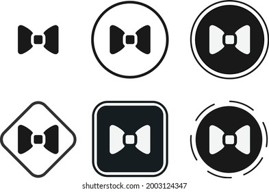 bowtie icon set. Collection of high quality black outline logo for web site design and mobile dark mode apps. Vector illustration on a white background