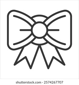 Bowtie Icon Vector Illustration Outline