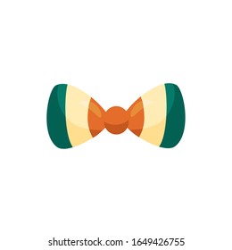 bowtie with ireland flag detaild style icon vector illustration design