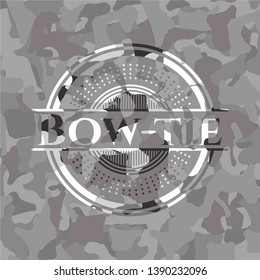 Bow-tie on grey camo texture