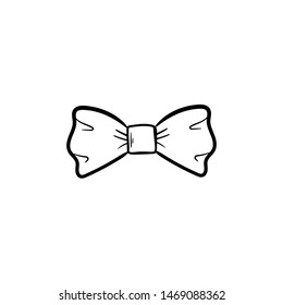 Bowtie Outline Doodle Icon Vector Hand Stock Vector (Royalty Free ...